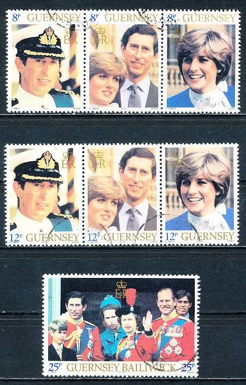 GUERNSEY   - 1981    Royal wedding   SET  -    FINE   USED