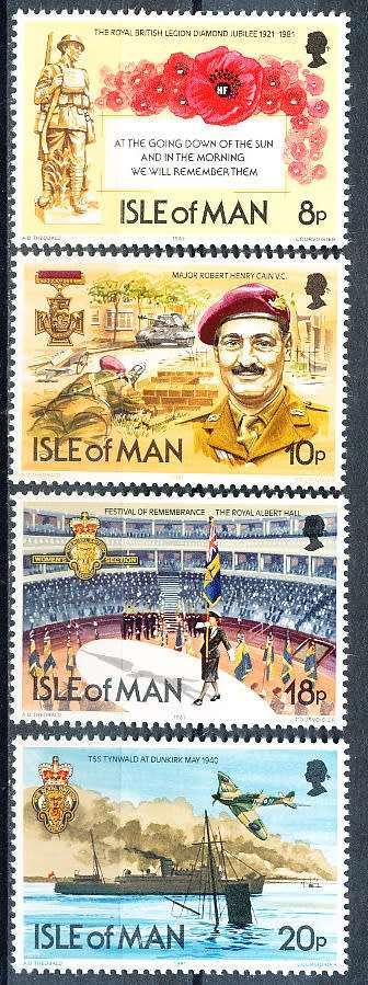 ISLE of MAN  - 1981  The Royal British Legion  - FINE MINT