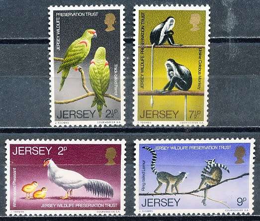 JERSEY   - 1971   Wildlife Preservation Trust   FULL SET  -  FINE MINT