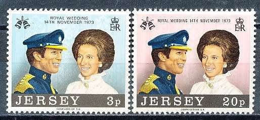 JERSEY   - 1973     Royal wedding  FULL SET  -   FINE MINT