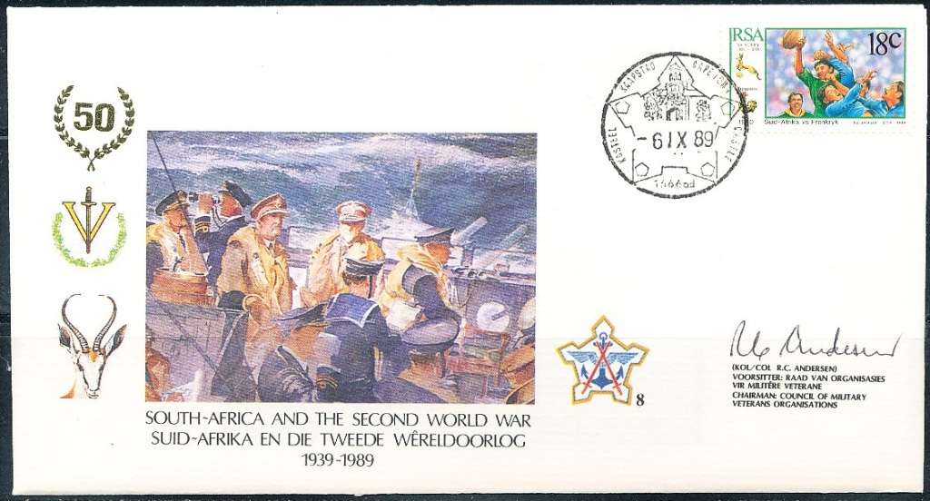 RSA  MILITARY -  SADF COVER   no9  -   SIGNED -   FINE ITEM