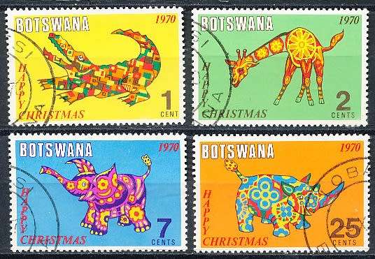BOTSWANA  1970  - Christmas   SET     - FINE  CTO  USED