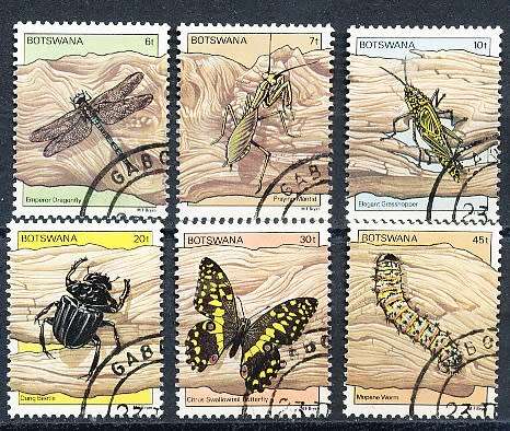 BOTSWANA  1981  -   Insects  SET    -    FINE  CTO  USED