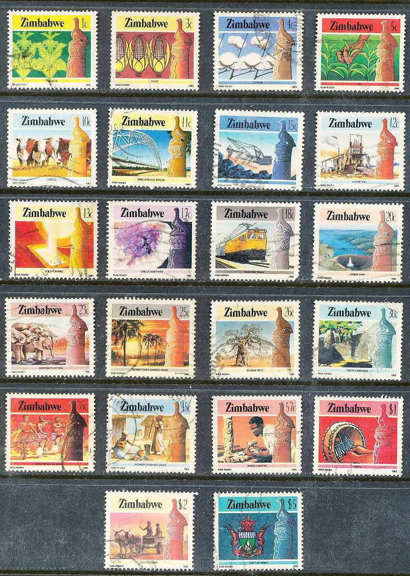 ZIMBABWE 1985  -   National Infrastructure  -   FULL SET  -  FINE    USED