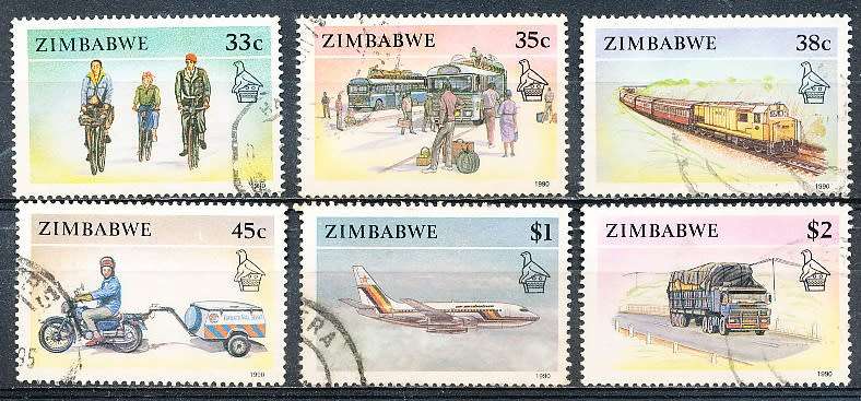 ZIMBABWE 1990  - Transport -   FULL SET   -  FINE  USED