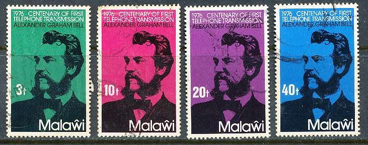 MALAWI  1976 -     Anniversary of the Telephone    FULL  SET   -   FINE USED