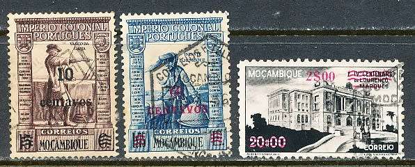MOZAMBIQUE   - 1946  -  Issues of 1938 Surcharged  SET  -   FINE USED