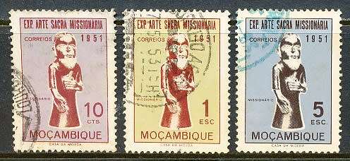 MOZAMBIQUE   - 1953  -   Missionary Art Exhibition   FULL  SET   -   FINE USED