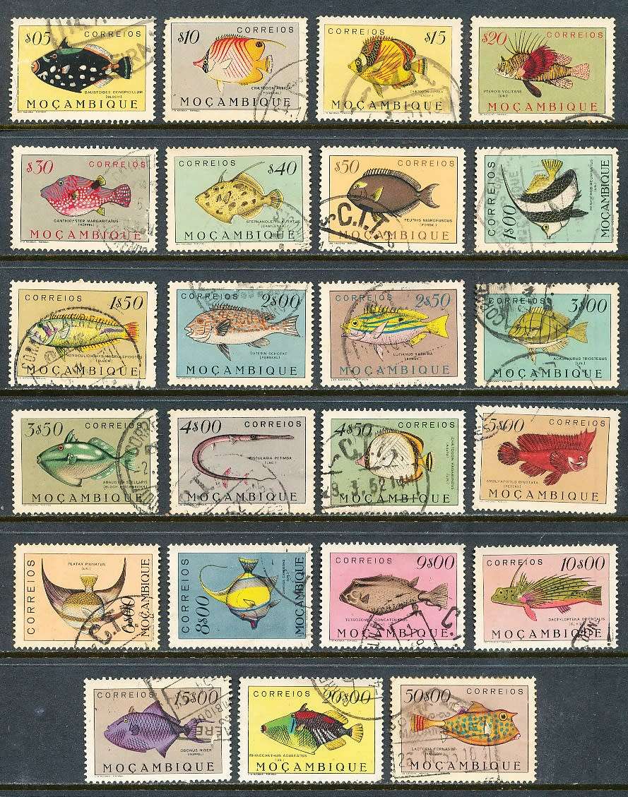 MOZAMBIQUE   - 1951  -  Fish  SET   -   FINE USED
