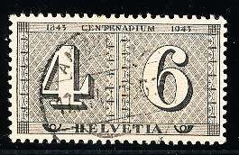 SWITZERLAND  1943  -  Anniversary of the Swiss Stamps  - FINE  USED