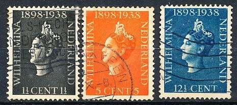 NETHERLANDS  1938  -   Queen Wilhelmina FULL  SET   - FINE USED