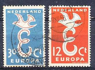 NETHERLANDS  1958  -  EUROPA Stamps  FULL  SET   - FINE USED