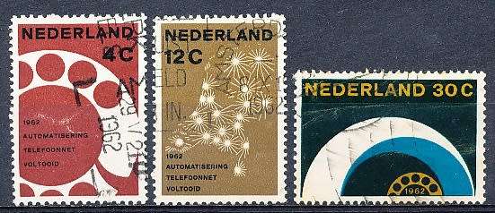 NETHERLANDS  1962  -  Telephone Automation  FULL   SET   - FINE USED