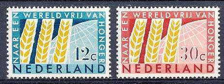 NETHERLANDS  1963  -  FAO - Freedom for Hunger   FULL   SET   -  MINT