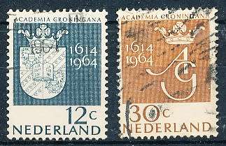 NETHERLANDS  1964  -   University in Groningen   FULL   SET   -  FINE  USED