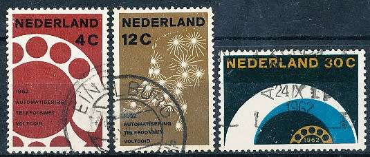 NETHERLANDS  1962  -  Telephone Automation  FULL   SET   - FINE USED