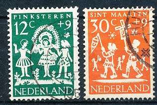 NETHERLANDS  1961  -  Child Care  TOP VALUES   - FINE  USED