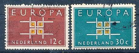 NETHERLANDS  1963  -  EUROPA Stamps  FULL   SET   - FINE USED