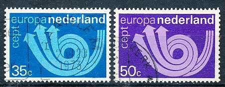 NETHERLANDS  1973  -   EUROPA Stamps  FULL   SET   - FINE  USED