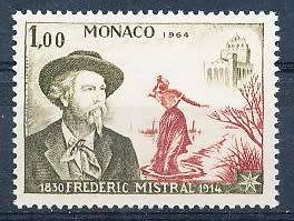 MONACO  1964  -   Frederic Mistral  SINGLE ISSUE  - FINE  MINT