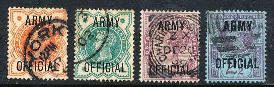 GB -  QVIC   -   ARMY OFFICIALS  - FINE USED