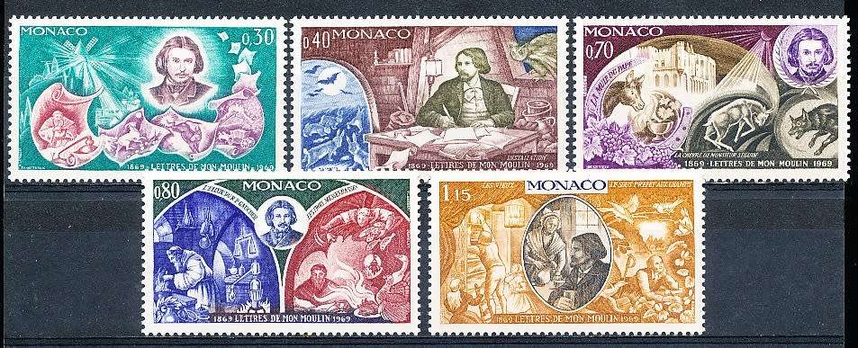 MONACO  1969   -     Daudet's Lettres de Mon Moulin   FULL  SET - FINE  MINT