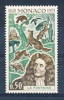 MONACO  1972   -   Jean de la Fontaine  SINGLE ISSUE  - FINE  MINT
