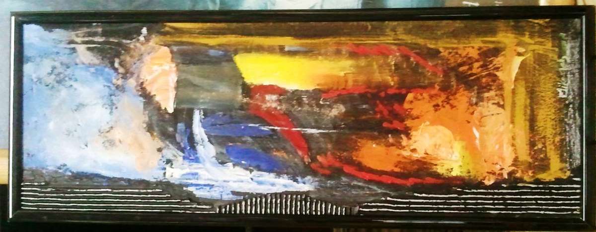 MIKE TALJAARD ORIGINAL OIL PAINTING (WHAT GOES UP, MUST COME DOWN)