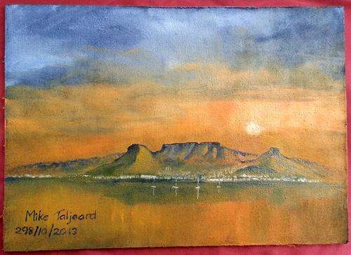 ORIGINAL OIL PAINTING MADIBA'S VIEW (TABLE MOUNTAIN)
