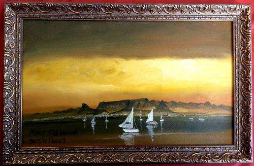MIKE TALJAARD ORIGINAL OIL PAINTING (TABLE MOUNTAIN) FRAMED
