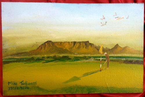 MIKE TALJAARD ORIGINAL OIL PAINTING (TABLE MOUNTAIN)