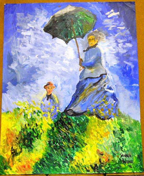 Atist: Shakila Parbhoo 1994 original Acrylic on hard mount board paper