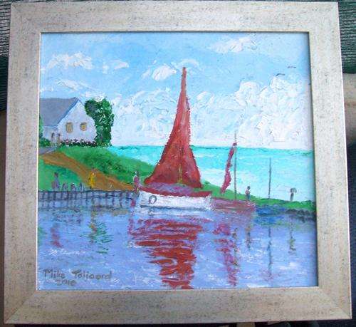 ORIGINAL OIL PAINTING , GREEN BAY  by Mike Taljaard