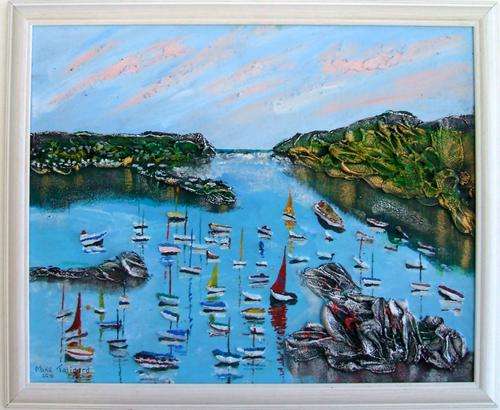 MIKE TALJAARD ORIGINAL BAROQUE PAINTING , KNYSNA HEADS (I4)
