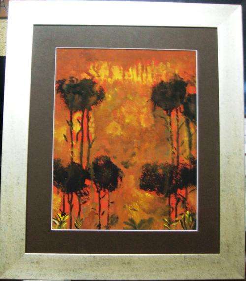 CRAZY R1 START, FRAMED BOSSET ORIGINAL WATER COLOR PAINTING