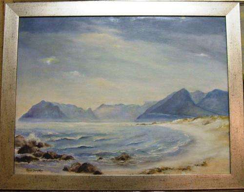 CRAZY R1 START, MASSIVE FRAMED OIL PAINTING (SEA SCENE) BY ELINOR DEMPSTER