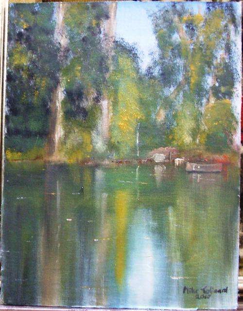 CRAZY R1 START, MIKE TALJAARD ORIGINAL  UNFRAMED OIL PAINTING (FALCON CREEK)