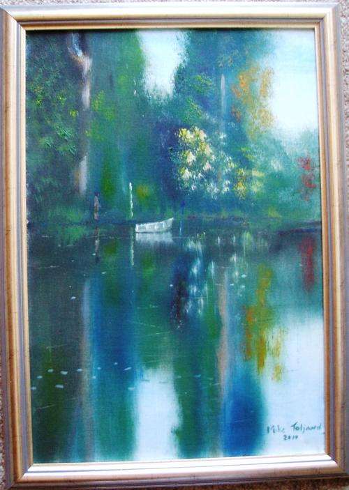 CRAZY R1 START, MIKE TALJAARD ORIGINAL  FRAMED OIL PAINTING (FALCON CREEK 2)