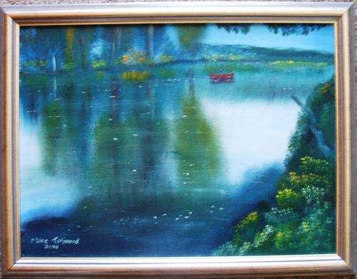 CRAZY R1 START, MIKE TALJAARD ORIGINAL  FRAMED OIL PAINTING (FALCON CREEK 3)