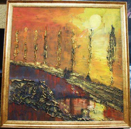 CRAZY R1 START, MIKE TALJAARD ORIGINAL  FRAMED ACRYLIC PAINTING, STROLING AT MIDNIGHT