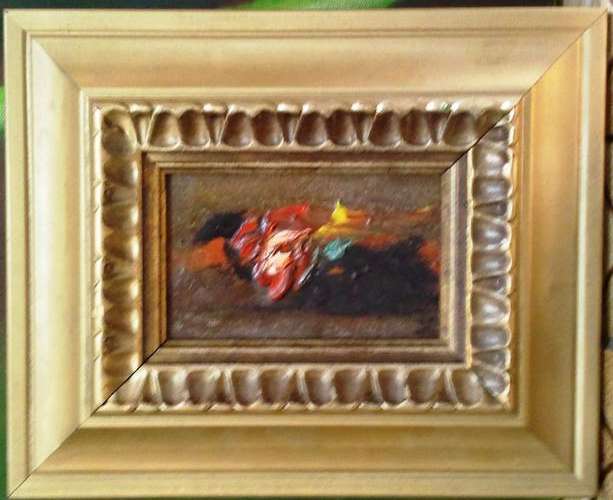FRAMED ORIGINAL ACRYLIC ABSTRACT PAINTING ON CANVAS BOARD BY ARTIST MIKE TALJAARD 2009