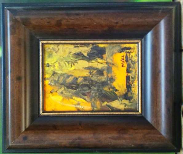 FRAMED ORIGINAL ACRYLIC ABSTRACT PAINTING ON CANVAS BOARD BY ARTIST MIKE TALJAARD 2009