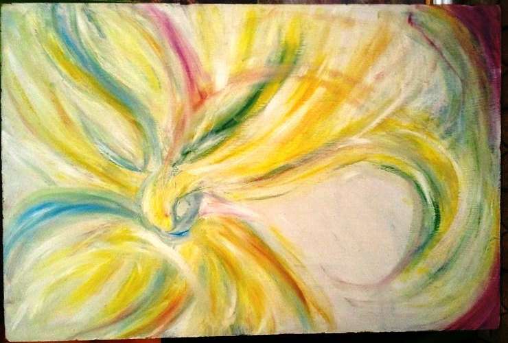 ORIGINAL ACRYLIC ON BOARD, LADY LUCK