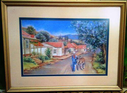 FRAMED MIXED MEDIA PELGIMS NEWS BY LIZA HALSTEAD