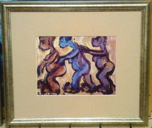 FRAMED FRANS KLAERHOUT REPRODUCTION, "DANCING IN THE MORNING"
