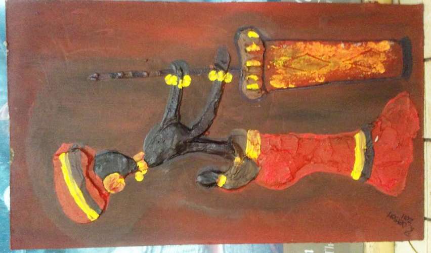 UNFRAMED ORIGINAL PAINTING BY RONNIE OERSON (AFRICAN LADY)
