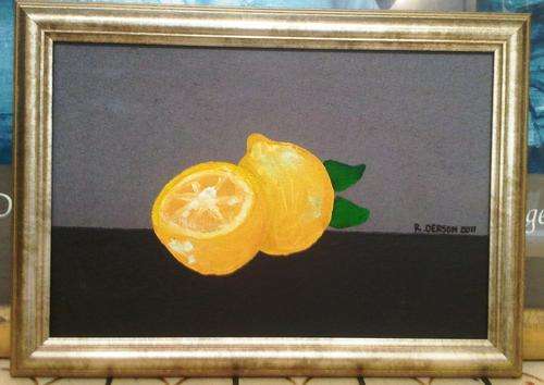 FRAMED ORIGINAL PAINTING BY RONNIE OERSON (BEGINNING OF LEMONADE)