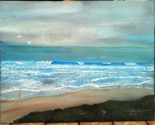 MIKE TALJAARD ORIGINAL OIL PAINTING ON BOARD CANVAS (WILDERNESS BEACH 5)