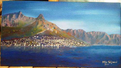 MIKE TALJAARD ORIGINAL OIL PAINTING ON BOARD CANVAS (SEA POINT)