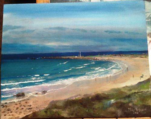 MIKE TALJAARD ORIGINAL OIL PAINTING ON BOARD CANVAS (ON YOU WAY TO NOORDHOEK, WESTERN CAPE )